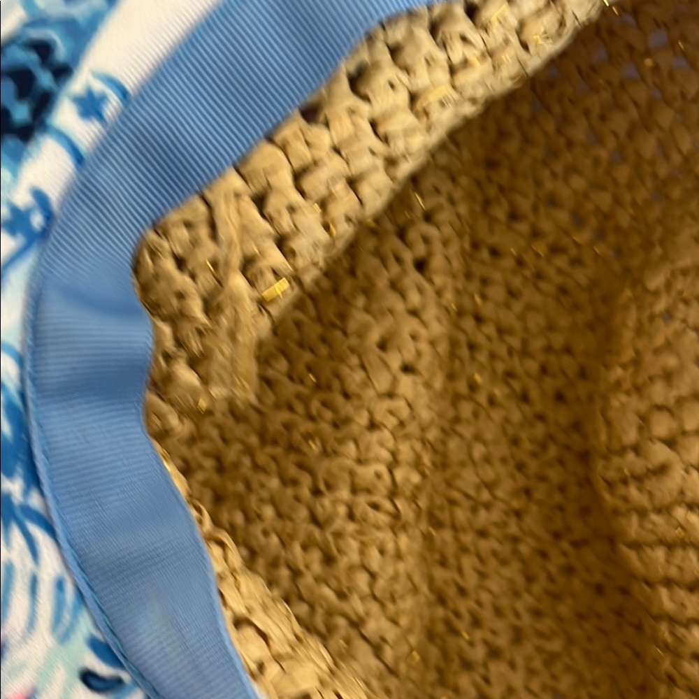 NWT Lilly Pulitzer Blue and Pink Wide-Brim Hat - Picture 12 of 14